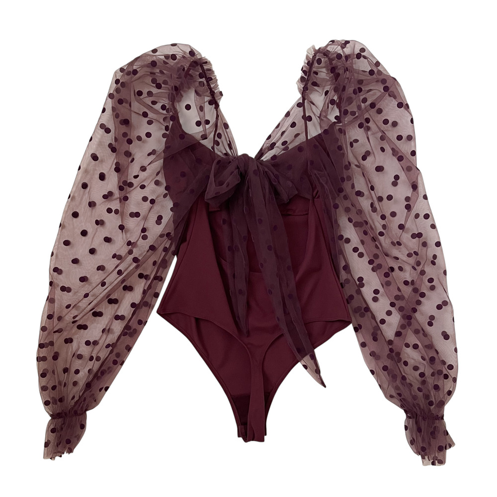 NWOT Free People Intimately Molly at Midnight Bodysuit - Precious Wine - S - Picture 5 of 8